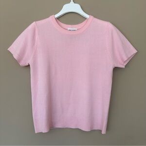 Vintage Blair Women M Pastel Pink Light Sweater Short Sleeve Coquette Barbiecore